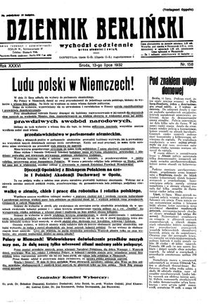 Dziennik Berliński vom 13.07.1932