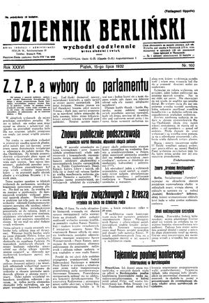 Dziennik Berliński vom 15.07.1932