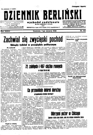 Dziennik Berliński vom 07.08.1932