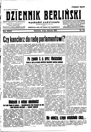 Dziennik Berliński on Aug 21, 1932