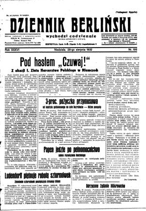 Dziennik Berliński vom 28.08.1932