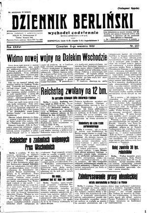 Dziennik Berliński vom 08.09.1932