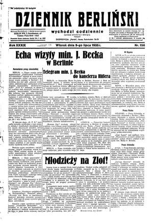 Dziennik Berliński vom 09.07.1935