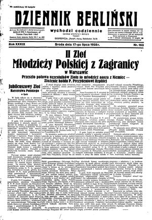 Dziennik Berliński vom 17.07.1935