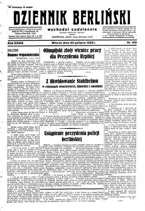 Dziennik Berliński vom 23.07.1935