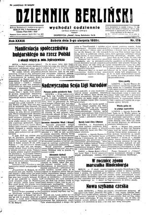 Dziennik Berliński vom 03.08.1935