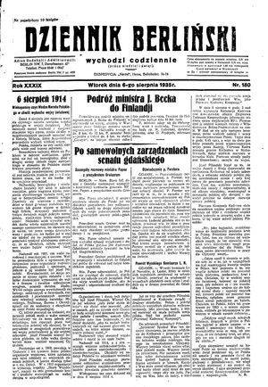 Dziennik Berliński vom 06.08.1935