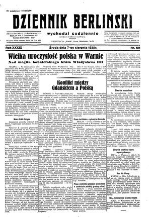 Dziennik Berliński vom 07.08.1935