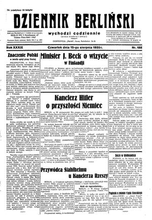 Dziennik Berliński vom 15.08.1935