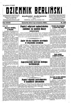 Dziennik Berliński vom 05.09.1935