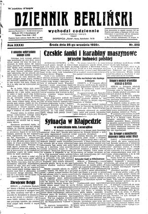 Dziennik Berliński vom 25.09.1935