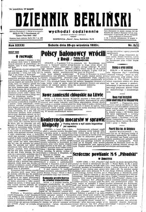 Dziennik Berliński vom 28.09.1935