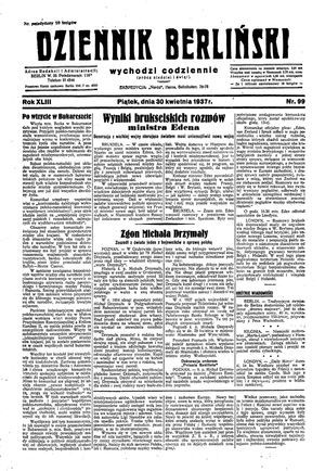 Dziennik Berliński vom 30.04.1937