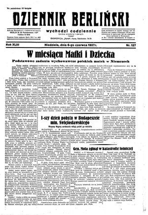 Dziennik Berliński on Jun 6, 1937
