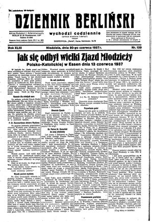 Dziennik Berliński vom 20.06.1937
