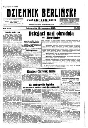 Dziennik Berliński vom 26.06.1937