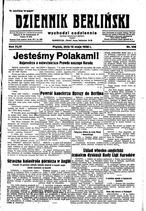 Dziennik Berliński vom 13.05.1938