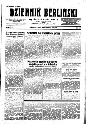 Dziennik Berliński on Jun 23, 1938