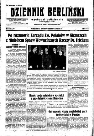 Dziennik Berliński on Jun 26, 1938