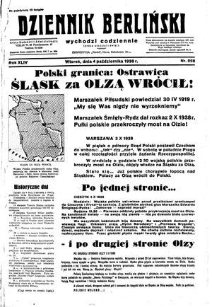 Dziennik Berliński vom 04.10.1938