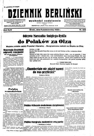 Dziennik Berliński vom 05.10.1938