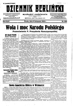 Dziennik Berliński vom 09.11.1938