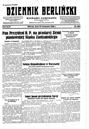 Dziennik Berliński vom 15.11.1938