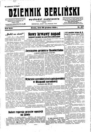Dziennik Berliński vom 28.12.1938
