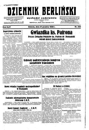 Dziennik Berliński vom 31.12.1938