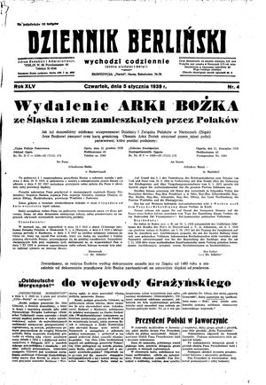 Dziennik Berliński vom 05.01.1939