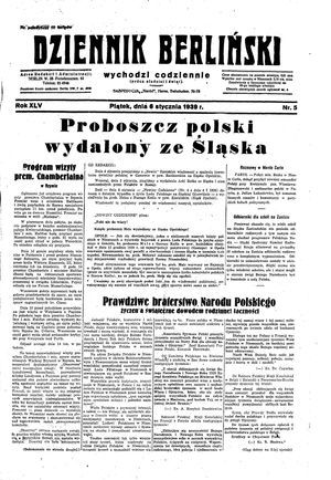 Dziennik Berliński vom 06.01.1939