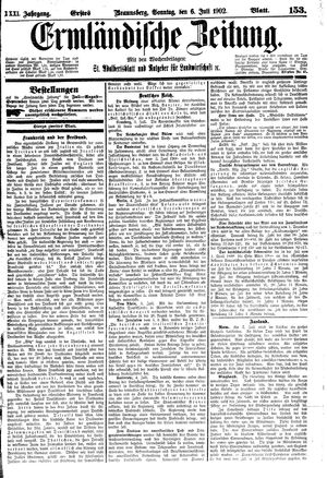 Ermländische Zeitung vom 06.07.1902