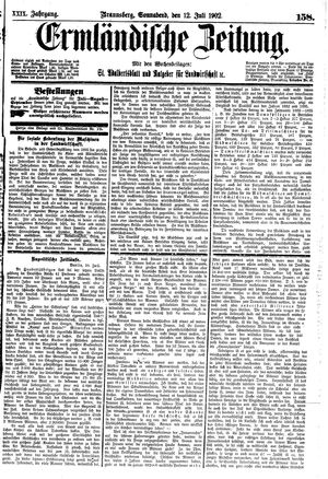 Ermländische Zeitung vom 12.07.1902