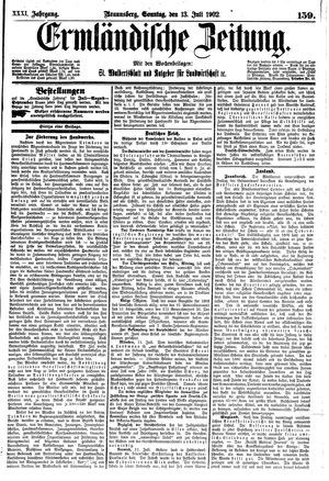 Ermländische Zeitung vom 13.07.1902