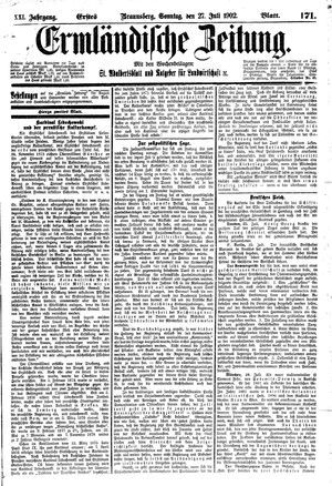 Ermländische Zeitung on Jul 27, 1902