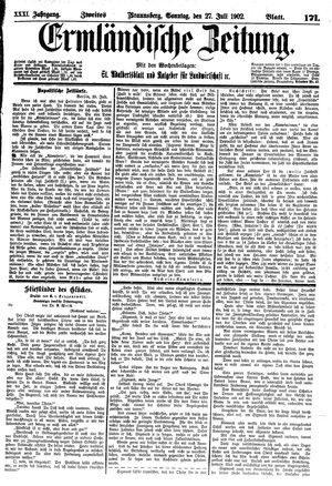 Ermländische Zeitung on Jul 27, 1902