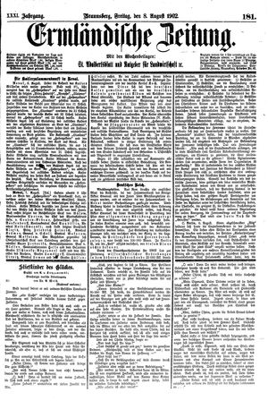 Ermländische Zeitung vom 08.08.1902