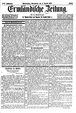 Ermländische Zeitung on Aug 9, 1902