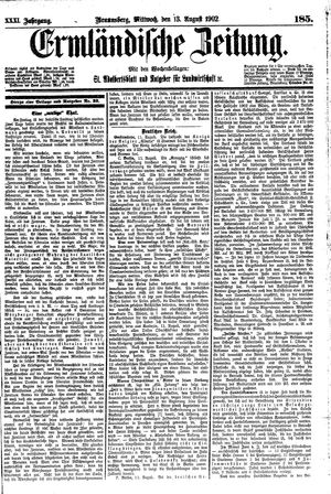 Ermländische Zeitung vom 13.08.1902