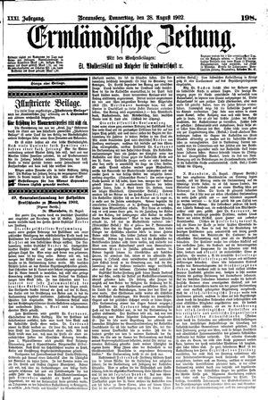Ermländische Zeitung vom 28.08.1902