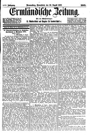 Ermländische Zeitung vom 30.08.1902