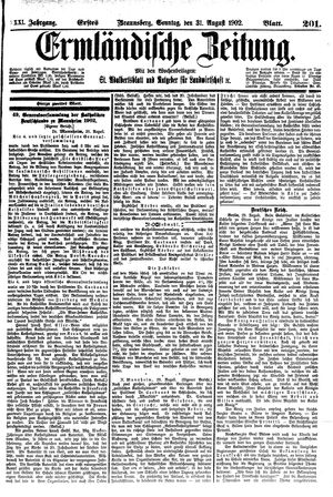 Ermländische Zeitung on Aug 31, 1902