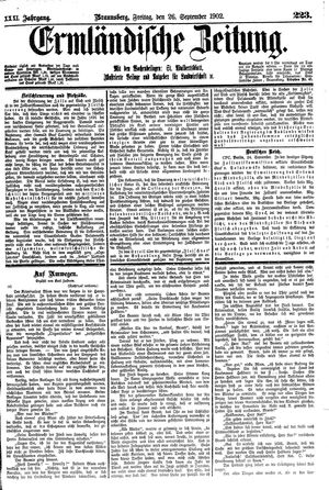 Ermländische Zeitung vom 26.09.1902