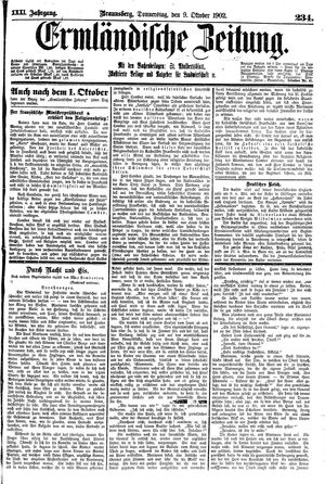 Ermländische Zeitung on Oct 9, 1902