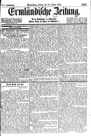 Ermländische Zeitung vom 24.10.1902