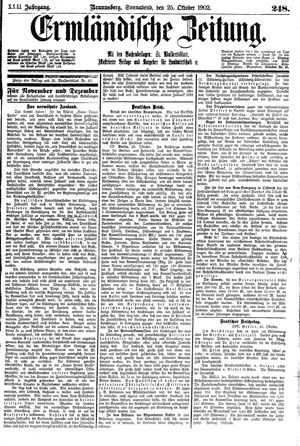 Ermländische Zeitung vom 25.10.1902