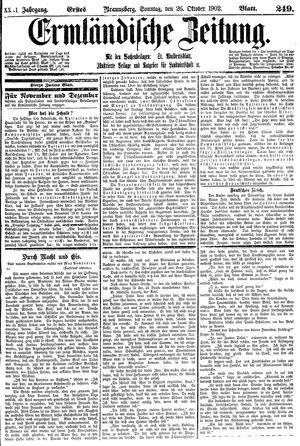 Ermländische Zeitung on Oct 26, 1902