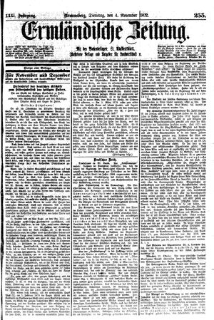 Ermländische Zeitung vom 04.11.1902