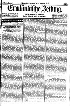 Ermländische Zeitung vom 05.11.1902