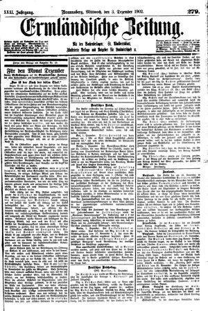 Ermländische Zeitung vom 03.12.1902
